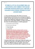 NCMHCE ACTUAL EXAM PREP 2026 ALL&NewLine;QUESTIONS AND CORRECT DETAILED&NewLine;ANSWERS WITH RATIONALES ALREADY A&NewLine;GRADED WITH EXPERT FEEDBACK &vert;NEW&NewLine;AND REVISED&NewLine;