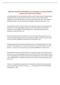 MBA 680&colon; ECONOMIC MANAGEMENT Central Michigan University&vert; UPDATED Questions with 100&percnt; Correct Answers