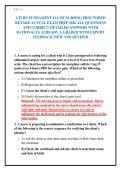 ATI RN FUNDAMENTALS OF NURSING PROCTORED&NewLine;RETAKE ACTUAL EXAM PREP 2026 ALL QUESTIONS&NewLine;AND CORRECT DETAILED ANSWERS WITH&NewLine;RATIONALES ALREADY A GRADED WITH EXPERT&NewLine;FEEDBACK &vert;NEW AND REVISED