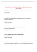 Cardiovascular Medicine Final Exam&comma; MCQ &vert; UPDATED Questions with 100&percnt; Correct Answers