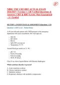 NBRC TMC CRT RRT ACTUAL EXAM 2026&sol;2027 &vert; Version 1 &vert; 140 Verified Questions &  Answers &vert; CRT & RRT Levels &vert; Pass Guaranteed  - A&plus; Graded