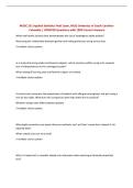 MGSC 291 Applied Statistics Final Exam&comma; MCQ University of South CarolinaColumbia &vert; UPDATED Questions with 100&percnt; Correct Answers&NewLine;