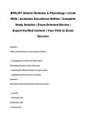 BIOL251 Human Anatomy & Physiology I w&sol;Lab&NewLine;2026 &vert; Academic Excellence Edition &vert; Complete&NewLine;Study Solution &vert; Exam-Oriented Review &vert;&NewLine;Expert-Verified Content &vert; Your Path to Exam&NewLine;Success&NewLine;