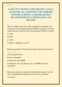 ACSM CPT CERTIFICATION REVIEW ACTUAL&NewLine;EXAM 2026 ALL QUESTIONS AND VERIFIED&NewLine;ANSWERS ALREADY A GRADED HIGHLY&NewLine;RECOMMENDED BY EXPERTS &vert;NEW AND&NewLine;REVISED