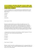 NU 131 Nursing and Healthcare 1 Exam 3 &lpar;PDF&rpar; &vert; 2026 Exam Questions and Answers &plus; Rationales &vert; Study Guide &vert; 100&percnt; Correct