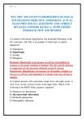 WGU D027 ADVANCED PATHOPHARMACOLOGICAL&NewLine;FOUNDATIONS OBJECTIVE ASSESSMENT ACTUAL&NewLine;EXAM PREP 2026 ALL QUESTIONS AND CORRECT&NewLine;DETAILED ANSWERS RATED A&plus; WITH EXPERT&NewLine;FEEDBACK &vert;NEW AND REVISED