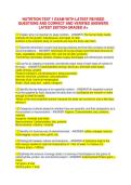 Nutrition Test 1 Comprehensive Practice Exam & Study Guide Latest Edition &lpar;2026&rpar;