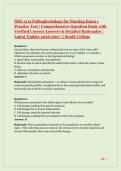 NSG 3113 Pathophysiology for Nursing Exam 1 Practice Test &vert; Comprehensive Question Bank with Verified Correct Answers & Detailed Rationales &vert; Latest Update 2026&sol;2027 &vert;&vert; South College