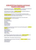 ACSA NCSO Exam Questions and Correct Answers&vert; Latest Update