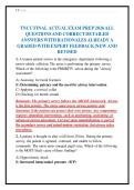 TNCC FINAL ACTUAL EXAM PREP 2026 ALL&NewLine;QUESTIONS AND CORRECT DETAILED&NewLine;ANSWERS WITH RATIONALES ALREADY A&NewLine;GRADED WITH EXPERT FEEDBACK &vert;NEW AND&NewLine;REVISED&NewLine;