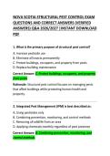 Nova Scotia Structural Pest Control Exam Questions and Correct Answers &lpar;Comprehensive Practice Guide&rpar;