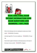 HLSC 3002 Patient Interaction Final Exam &vert; 60&plus; Exam Questions & Answers &vert; Geriatrics&comma; Patient Communication&comma; Palliative Care&comma; Grief&comma; Aging&comma; Elder Abuse & End-of-Life Care