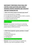 Northwest Territories Structural Pest Control Exam Questions and Correct Answers &lpar;Comprehensive Practice Guide&rpar;