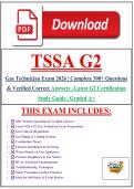 TSSA G2 Gas Technician Exam 2026 &vert; Complete 300&plus; Questions & Verified Correct Answers &vert; Latest G2 Certification Study Guide &vert; Graded A&plus;