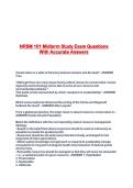 NRSM 101 Midterm Study Exam Questions With Accurate Answers