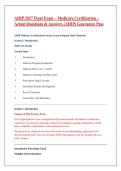 AHIP 2027 FINAL EXAM &ndash; MEDICARE CERTIFICATION &ndash; ACTUAL QUESTIONS & ANSWERS &lpar;AHIP&rpar; GUARANTEE PASS