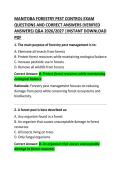 Manitoba Forestry Pest Control Exam Questions and Correct Answers &lpar;Comprehensive Practice Guide&rpar;