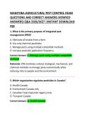 Manitoba Agricultural Pest Control Exam Questions and Correct Answers &lpar;Comprehensive Practice Guide&rpar;