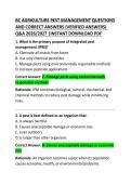 BC Agriculture Pest Management Exam Questions and Correct Answers &lpar;Comprehensive Practice Guide&rpar;