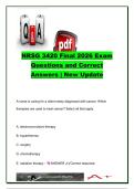 NRSG 3420 Final &vert; NRSG 3420 &vert; 2026 &vert; Complete Final Exam Questions with Correct Answers &vert; Medical-Surgical Nursing Comprehensive Review