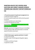 Manitoba Aquatic Pest Control Exam Questions and Correct Answers &lpar;Comprehensive Practice Guide&rpar;