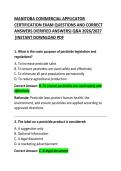 Manitoba Commercial Applicator Certification Exam Questions and Correct Answers &lpar;Comprehensive Practice Guide&rpar;