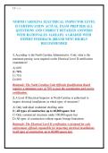 NORTH CAROLINA ELECTRICAL INSPECTOR LEVEL&NewLine;II CERTIFICATION ACTUAL EXAM PREP 2026 ALL&NewLine;QUESTIONS AND CORRECT DETAILED ANSWERS&NewLine;WITH RATIONALES ALREADY A GRADED WITH&NewLine;EXPERT FEEDBACK &vert;BRAND NEW&excl; HIGHLY&NewLine;RECOMMENDED&NewLine;