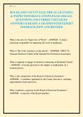 ROCKLAND COUNTY ELECTRICAL LICENSING&NewLine;& INSPECTION REGULATIONSEXAM 2026 ALL&NewLine;QUESTIONS AND CORRECT DETAILED&NewLine;ANSWERS ALREADY A GRADED WITH EXPERT&NewLine;FEEDBACK &vert;NEW AND REVISED