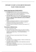 Mid Tudor and Elizabeth &lpar;&rpar; Religion- Detailed notes