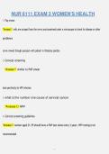 NUR 6111 EXAM 3&colon; WOMEN'S HEALTH &vert; QUESTIONS & ANSWERS &vert; COMPREHENSIVE ADVANCED NURSING PRACTICE STUDY GUIDE &vert; VERIFIED ANSWERS