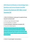 AOTA Board Certification in Gerontology Exam &NewLine;Questions and Correct Answers &lpar;Verified &NewLine;Answers&rpar; Plus Rationale 2027 Q&A&vert; Instant &NewLine;Download Pdf