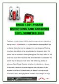 RNSG 1301 Pharmacology Exam &vert; 100&plus; Exam Questions & Correct Answers &vert; Drug Classifications&comma; Insulin&comma; Antibiotics&comma; Endocrine Drugs&comma; Opioids&comma; CNS Medications & Dosage Calculations