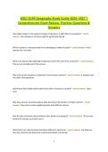 WGU D199 Geography Study Guide 2026&ndash;2027 &vert; Comprehensive Exam Review&comma; Practice Questions & Detailed Answer Explanations
