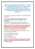 VIRGINIA DEQ EROSION AND SEDIMENT CONTROL&NewLine;&lpar;ESC&rpar; INSPECTOR CERTIFICATION ACTUAL EXAM&NewLine;PREP 2026 ALL QUESTIONS AND CORRECT&NewLine;DETAILED ANSWERS WITH RATIONALES ALREADY&NewLine;A GRADED WITH EXPERT FEEDBACK &vert;NEW AND&NewLine;REVISED