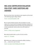 NSG 6435 CERTIFICATION EVALUATION&NewLine;2026 STUDY GUIDE QUESTIONS AND&NewLine;ANSWERS&NewLine;
