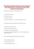 WGU D199 Introduction to Physical and Human Geography Study Guide 2026&ndash;2027 &vert; Complete Exam Review&comma; Practice Questions & Detailed Answer Explanations