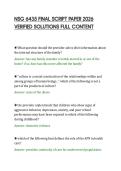 NSG 6435 FINAL SCRIPT PAPER 2026&NewLine;VERIFIED SOLUTIONS FULL CONTENT&NewLine;