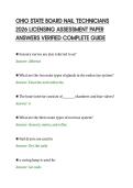 OHIO STATE BOARD NAIL TECHNICIANS&NewLine;2026 LICENSING ASSESSMENT PAPER&NewLine;ANSWERS VERIFIED COMPLETE GUIDE&NewLine;