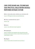 OHIO STATE BOARD NAIL TECHNICIANS&NewLine;2026 PRACTICAL SKILLS REVIEW MODULE&NewLine;RESPONSES DETAILED OUTLINE&NewLine;