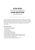 ACSA NCSO&NewLine;&lpar;National Construction Safety Officer&rpar;&NewLine;EXAM QUESTIONS&NewLine;and Detailed Answers&NewLine;