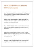 Pn 101 Final Review Exam Questions With Correct Answers