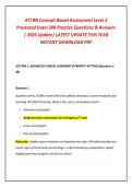 ATI RN Concept-Based Assessment Level 2&NewLine;Proctored Exam 200 Practice Questions & Answers&NewLine;&vert; 2026 Update&vert; LATEST UPDATE THIS YEAR&NewLine;INSTANT DOWNLOAD PDF