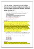 Colorado Springs Commercial Pesticide Applicator &NewLine;Examination Turf Pest Control Questions And Correct &NewLine;Answers &lpar;Verified Answers&rpar; Plus Rationale 2026 Q&A&vert; &NewLine;Instant Download Pdf 