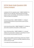 NCOA Study Guide Questions With Correct Answers