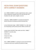 NCOA FINAL EXAM QUESTIONS WITH CORRECT ANSWERS