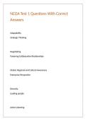 NCOA Test 1 Questions With Correct Answers