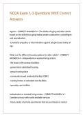 NCOA Exam 1-3 Questions With Correct Answers&period;
