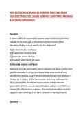 NUR 265 MEDICAL-SURGICAL NURSING MIDTERM EXAM 2026&sol;2027 PRACTICE EXAM &vert; VERIFIED QUESTIONS&comma; ANSWERS & DETAILED RATIONALES