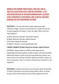 BARKLEY DRT PMHNP PRACTICUM 1 PRE-TEST&colon; 200 A&plus; PRACTICE QUESTIONS WITH VERIFIED ANSWERS &ndash; FULL-SPECTRUM REVIEW OF PSYCHOPHARMACOLOGY&comma; CLUSTER A&sol;B&sol;C PERSONALITY DISORDERS&comma; AND CLINICAL DECISION-MAKING FOR THE FNP&sol;PMHNP STUDENT