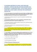 ATI NURSING INFORMATICS EXAM&ndash; QUESTIONS AND &NewLine;ANSWERS &vert; VERIFIED AND WELL DETAILED ANSWERS PLUS &NewLine;RATIONALES &vert; GUARANTEED PASS &vert; LATEST EXAM UPDATE &vert; &NewLine;EXAM PREP &vert; STUDY GUIDE &vert; PRACTICE TEST&vert; DOWNLOAD &NewLine;INSTANT PDF 
